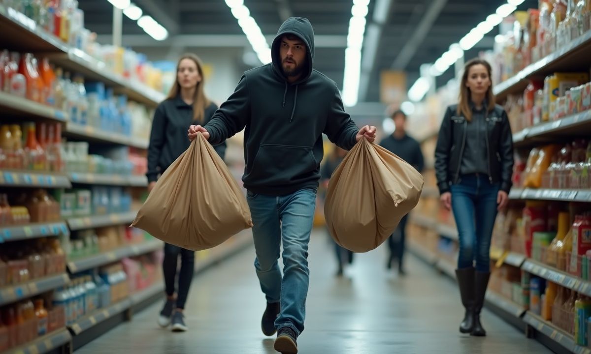 Il s'enfuit avec 60 kilos de nourriture : ce père de famille dérobe 400 euros de courses au supermarché