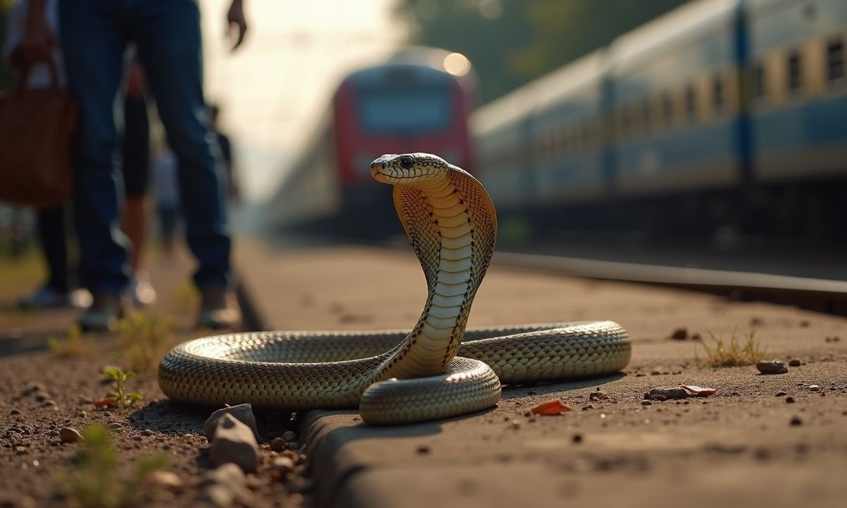 It seems king cobras, the world’s longest venomous snakes, have a penchant for train travel